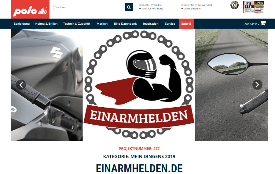 GEWONNEN bei Polo-Motorrad “Mein Projekt 2019”