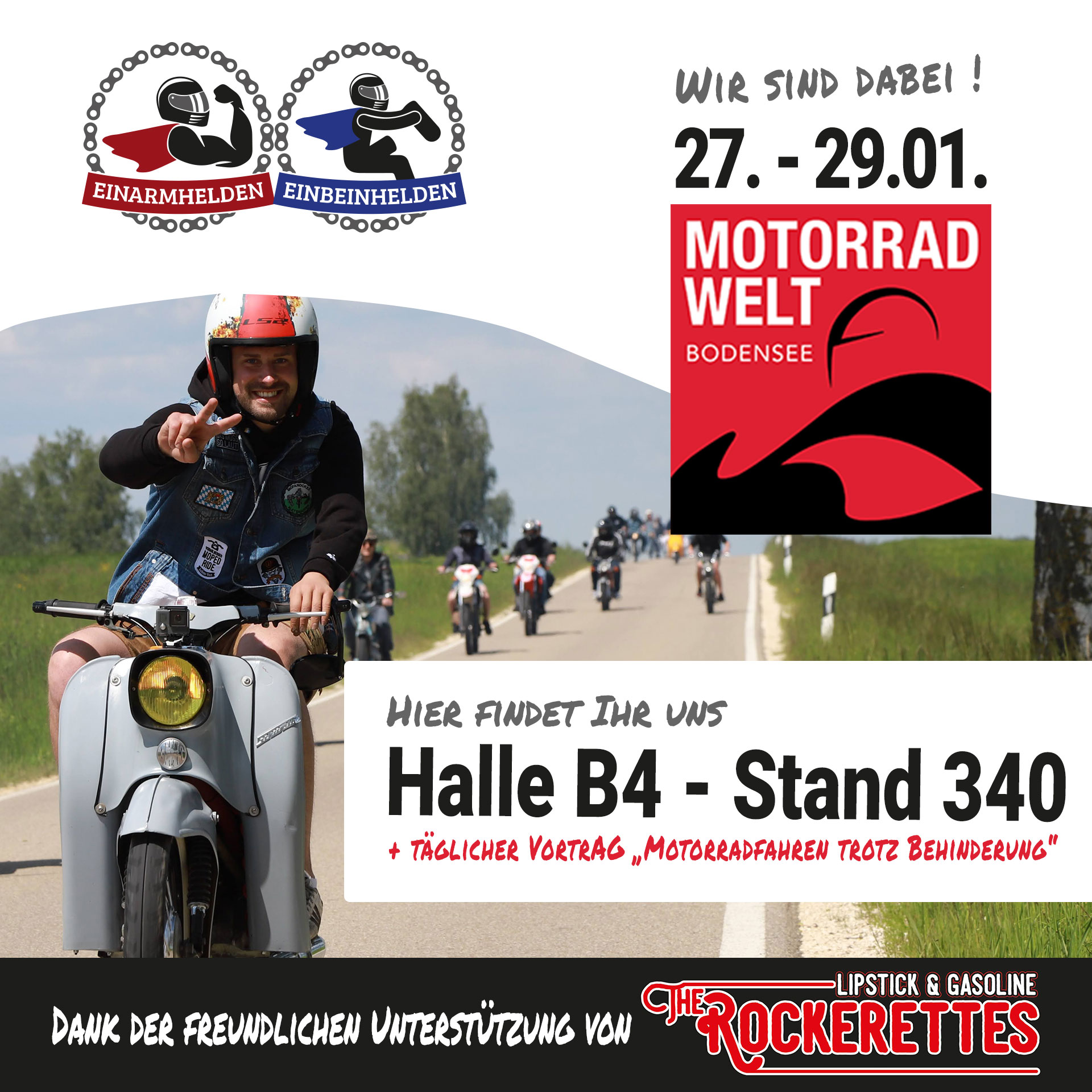 Wir sind dabei – Motorradwelt Bodensee vom 27.-29.01.2023