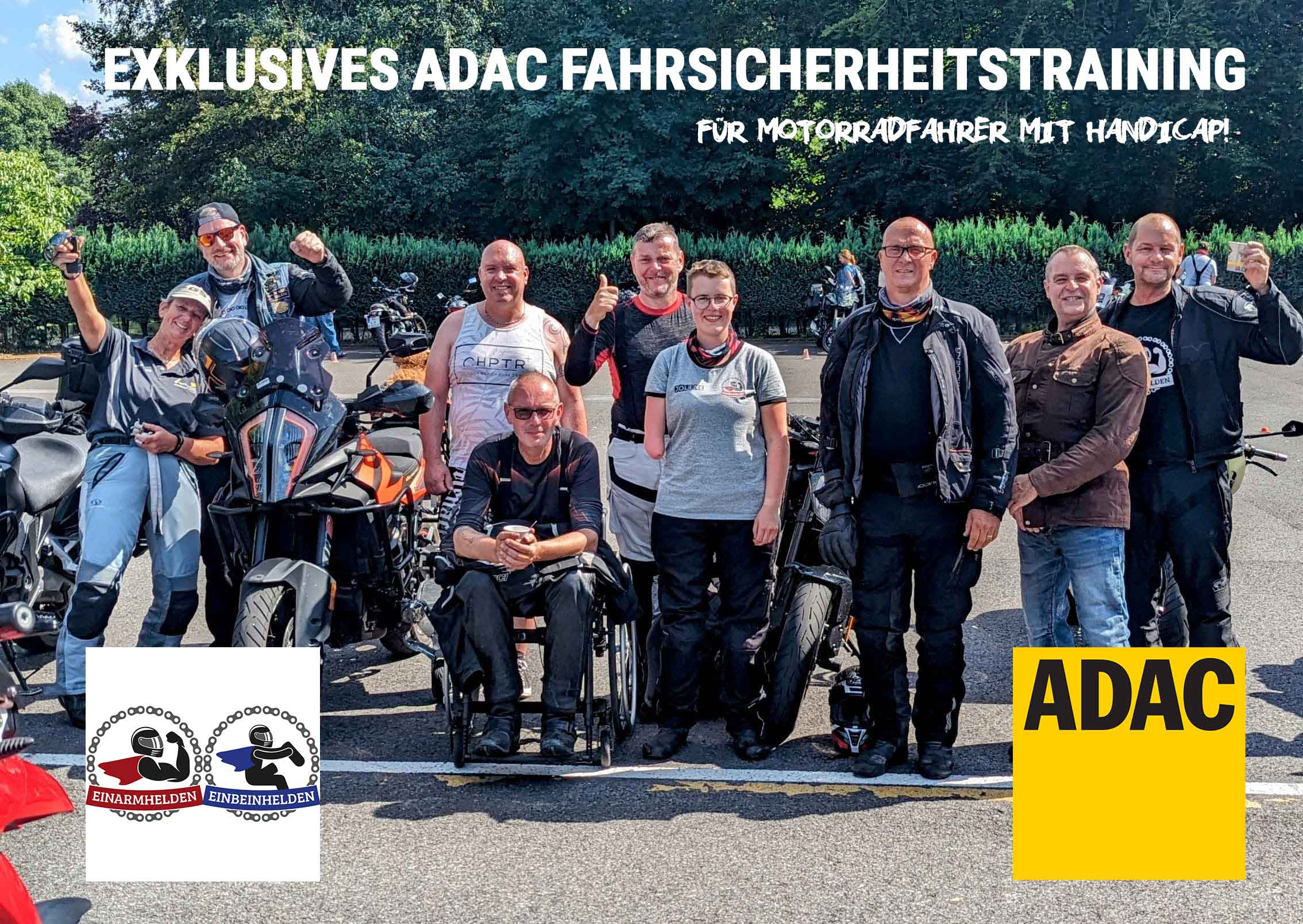 Exklusives ADAC Fahrsicherheitstraining für Motorradfahrer mit Handicap!