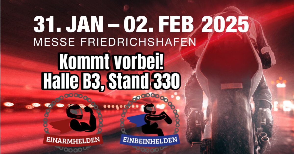 31.01.-02.02.2025  Motorradwelt Bodensee – Halle B3, Stand 330