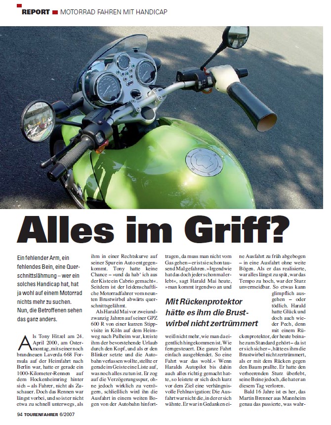 Tourenfahrer 06/2007: Alles im Griff?