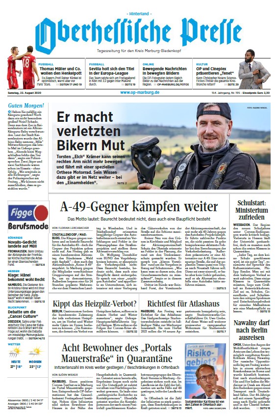 „Er macht verletzten Bikern Mut“ – Oberhessische Presse